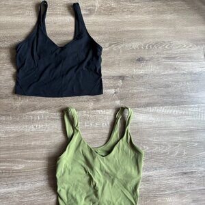 Lululemon Align Tanks (Size 6) in Bronze Green & Black